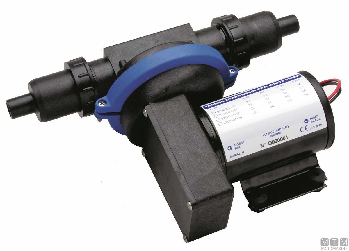 Ocean Grey Drain angled water pump 22 L 12V - original photo Motomarine Srl