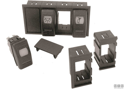 Central frame for rocker switches