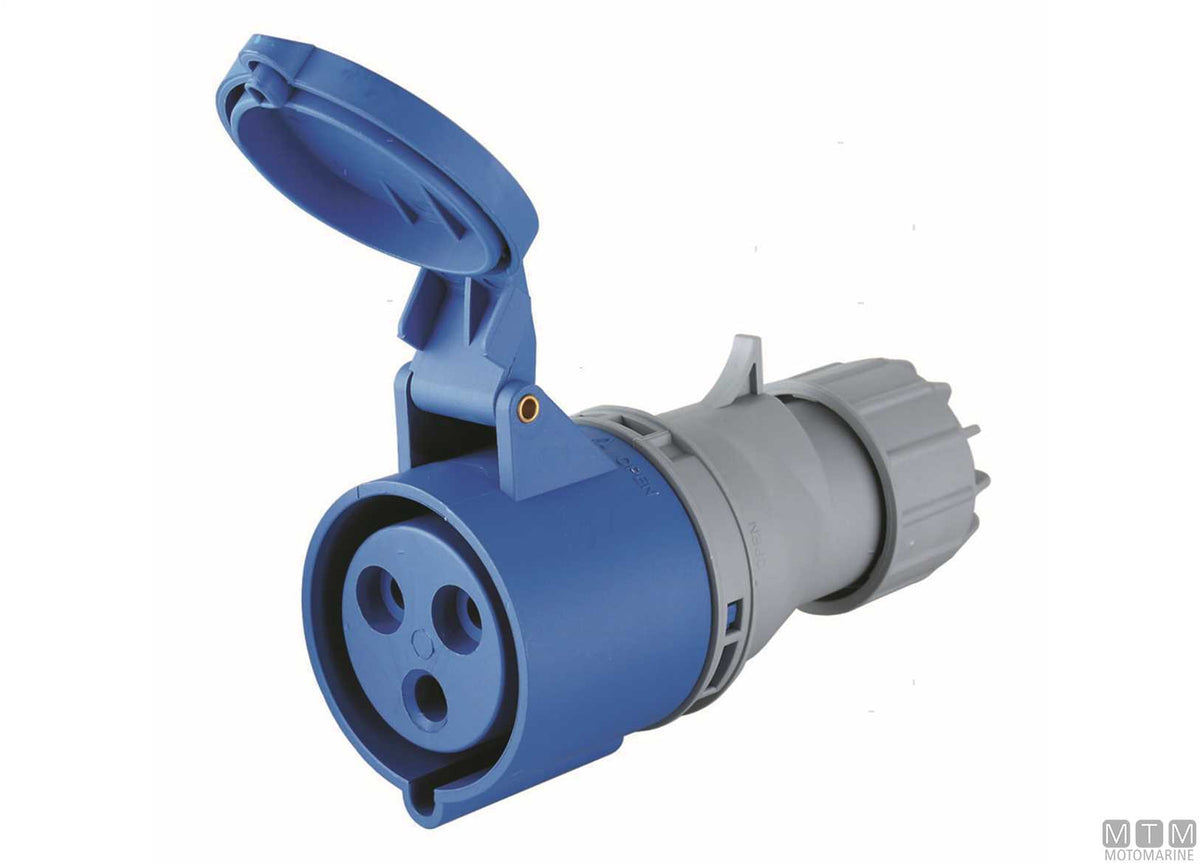 CE socket IP44 230V 16A - original photo Motomarine Srl