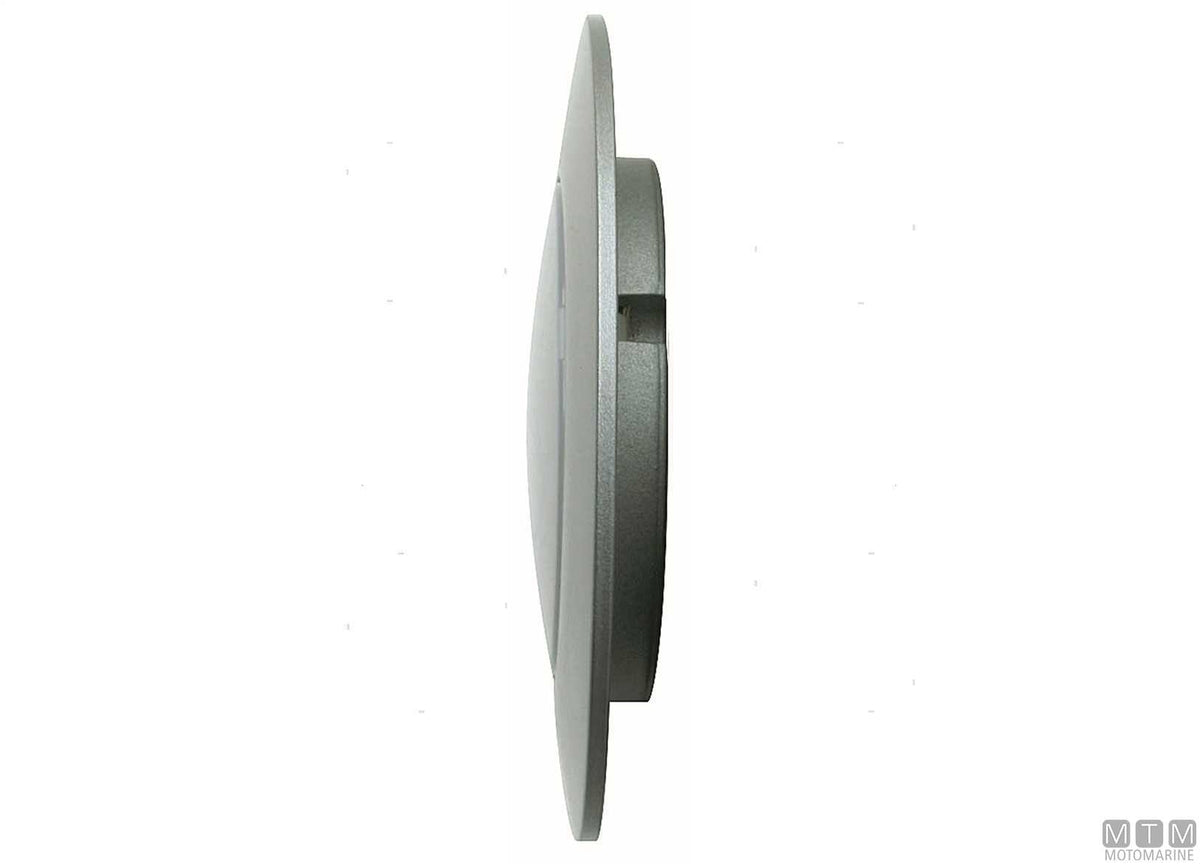 Slim recessed LED spotlight in brushed aluminum Ø85 mm - original photo Motomarine Srl
