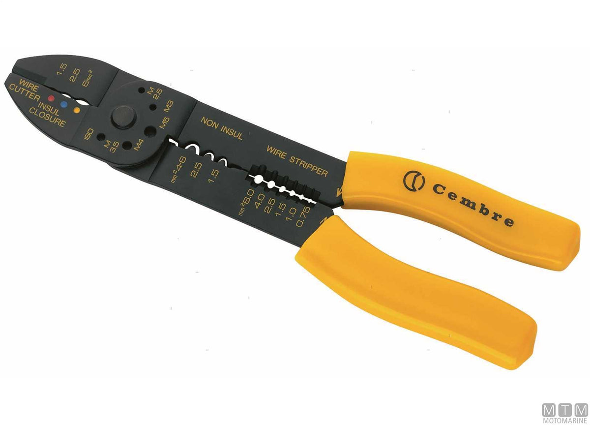 Multi-purpose pliers for cable lugs and connectors 0.25-6 mm - original photo Motomarine Srl