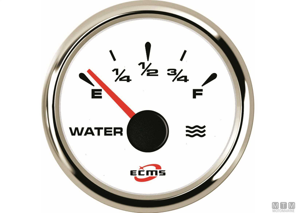 Pressure gauge 10 bar White/Chrome - original photo Motomarine Srl