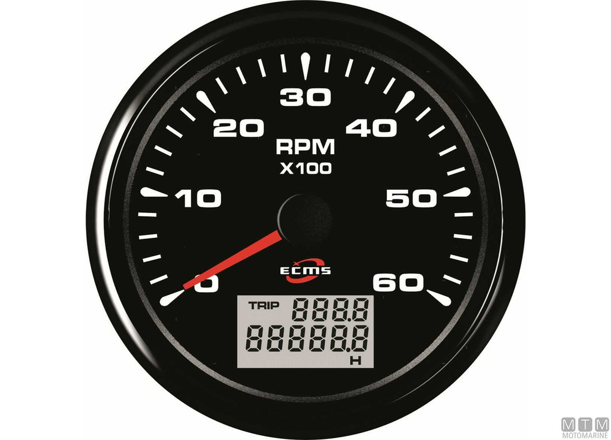 Tachometer/hour meter 6000 All Black - original photo Motomarine Srl