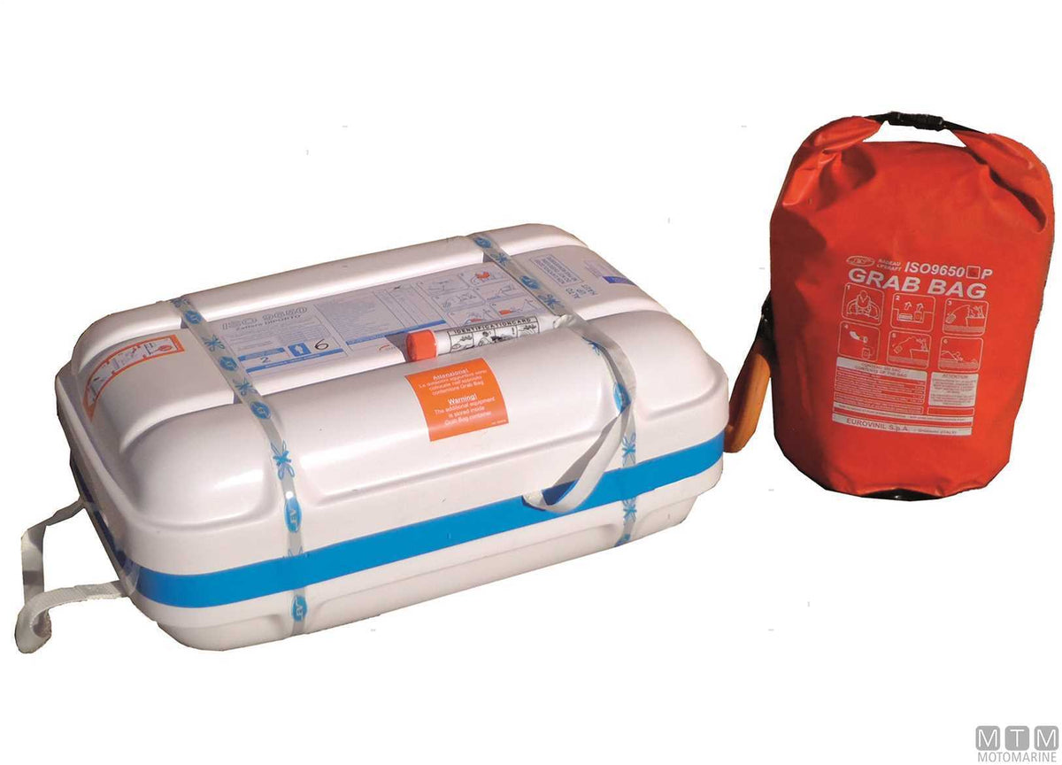 EV Oceandry 9650 Bag Italia liferaft, valise, 6-person - original photo Motomarine Srl