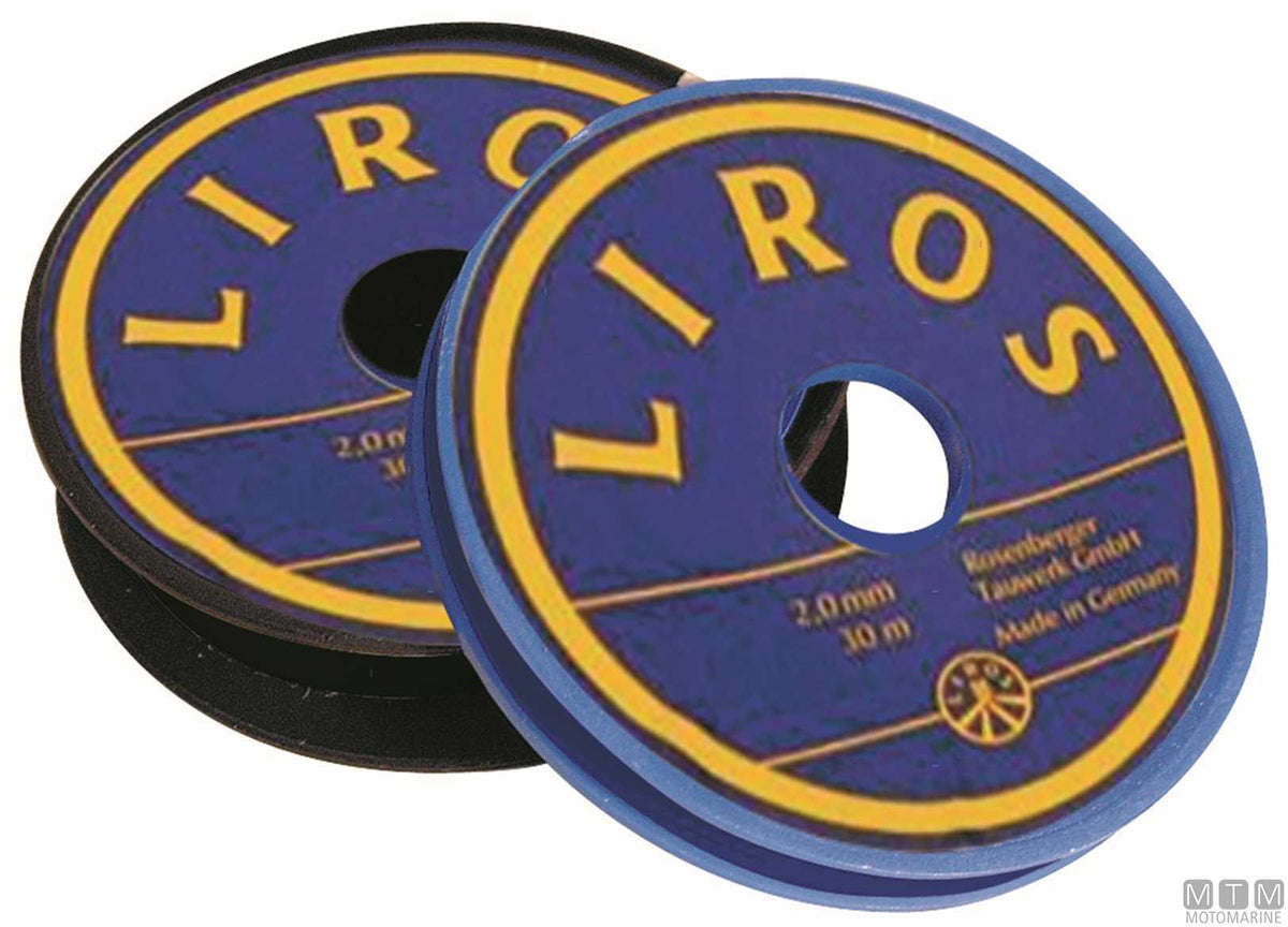 Liros black waxed polyester splicing twine Ø1.5 mm 20 m - original photo Motomarine Srl