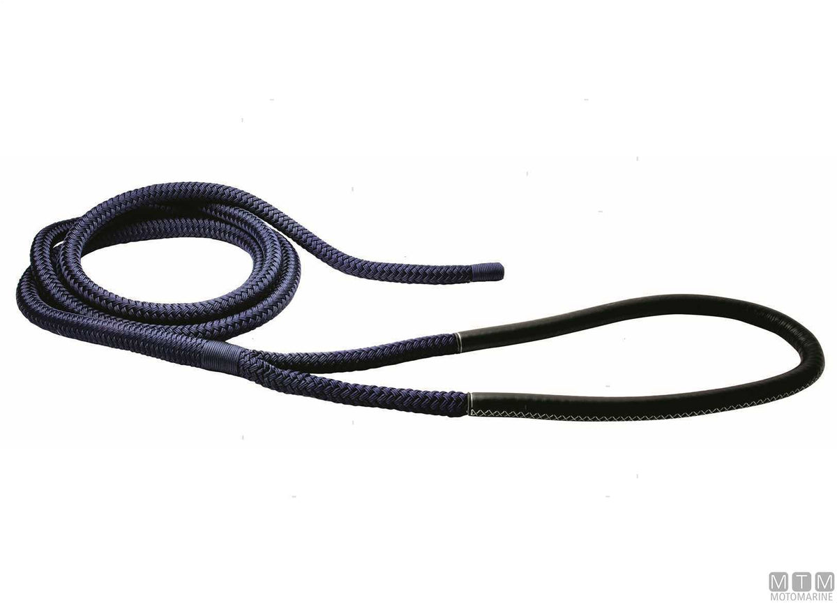Mooring braid blue with eye splice 75 cm Ø24 mm 16 m - original photo Motomarine Srl