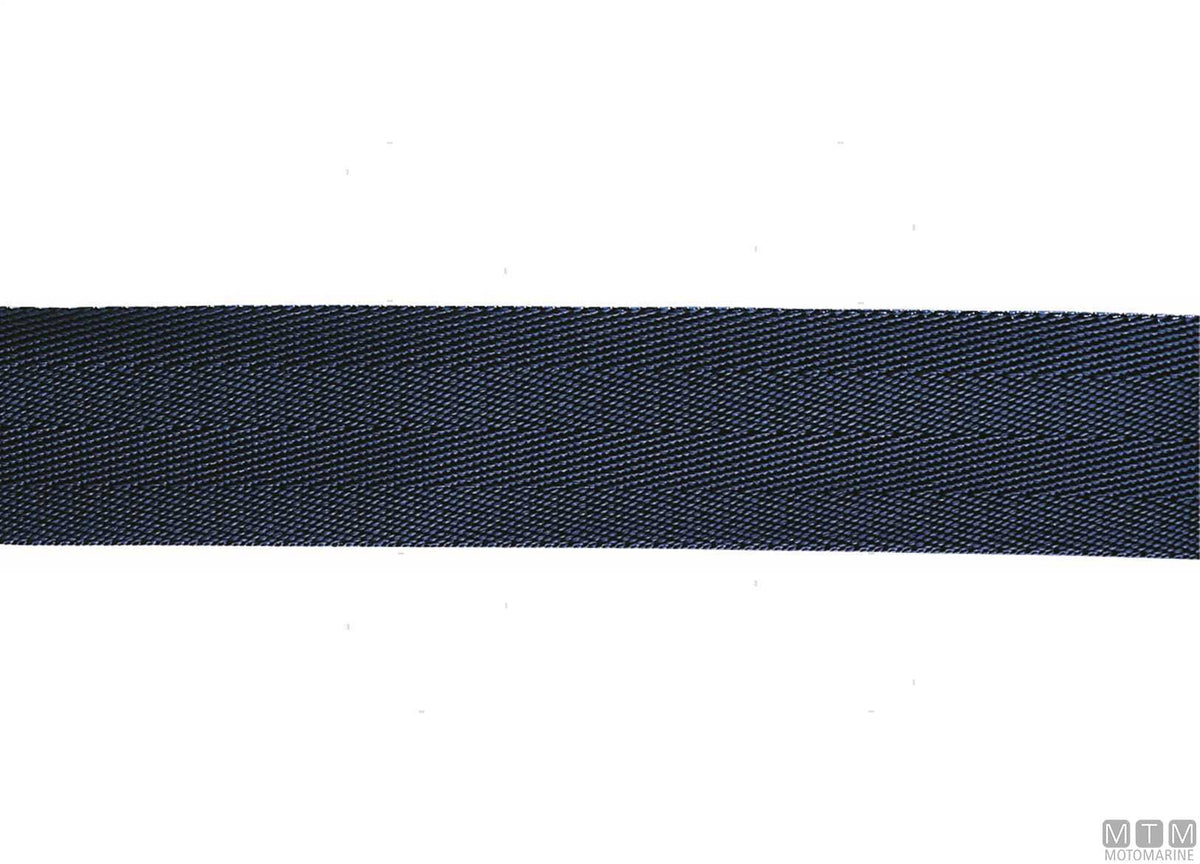 Blue polypropylene webbing roll, 30 mm, 50 m - original photo Motomarine Srl
