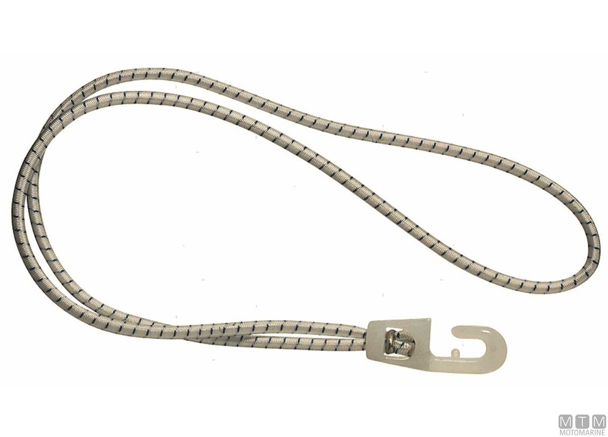 Loop elastic cord with open hook in nylon Ø6 mm 55 cm - original photo Motomarine Srl
