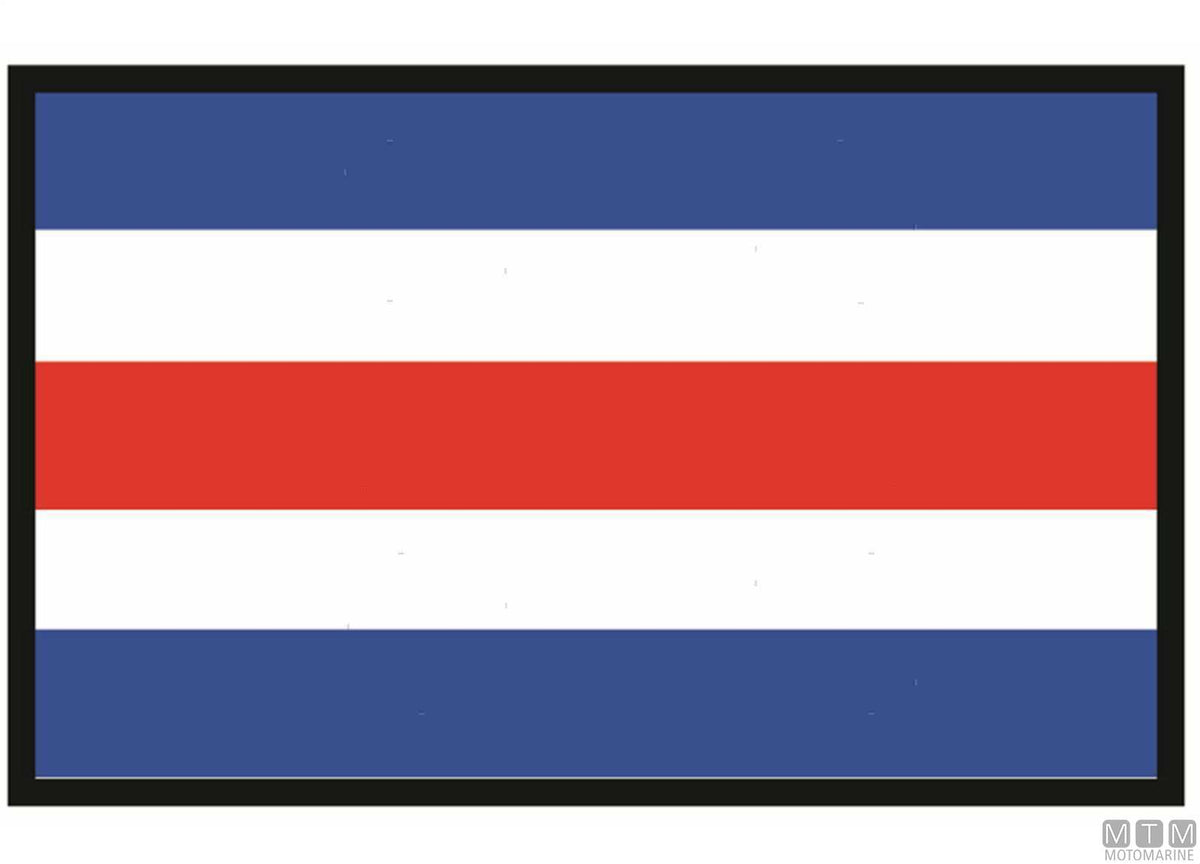 Signal flag C Charlie, 20 x 30 cm - original photo Motomarine Srl
