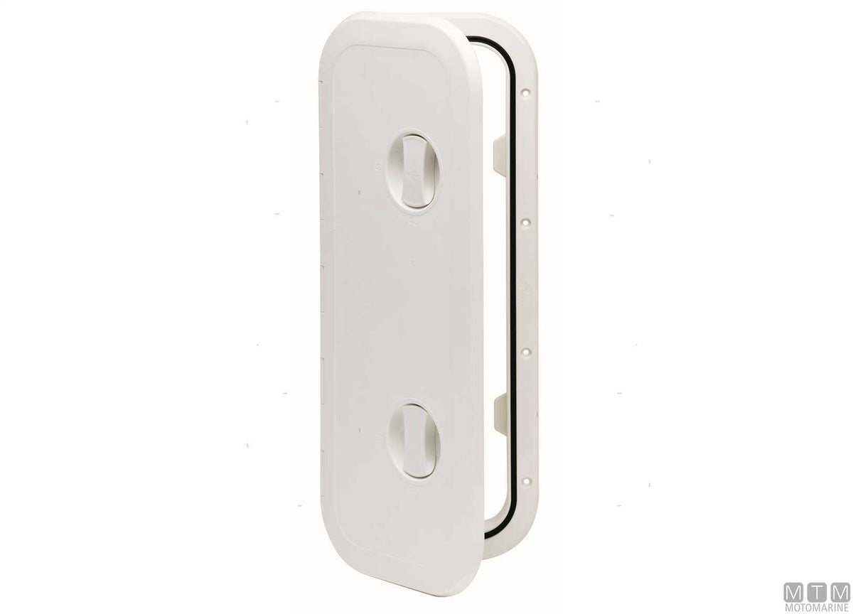 Walkable deck hatch in ABS, white, size LL 243x606 mm - original photo Motomarine Srl