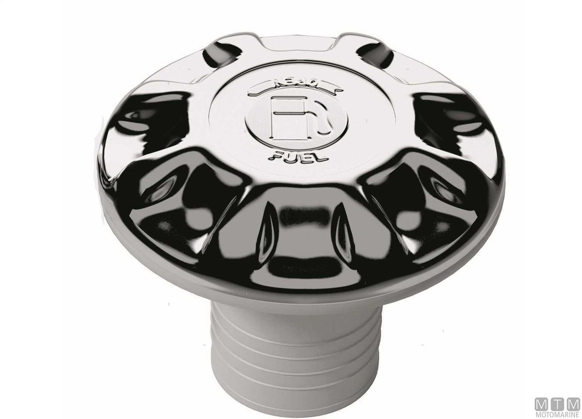 UFO fuel deck filler cap, Ø38 mm, chrome-plated plastic - original photo Motomarine Srl