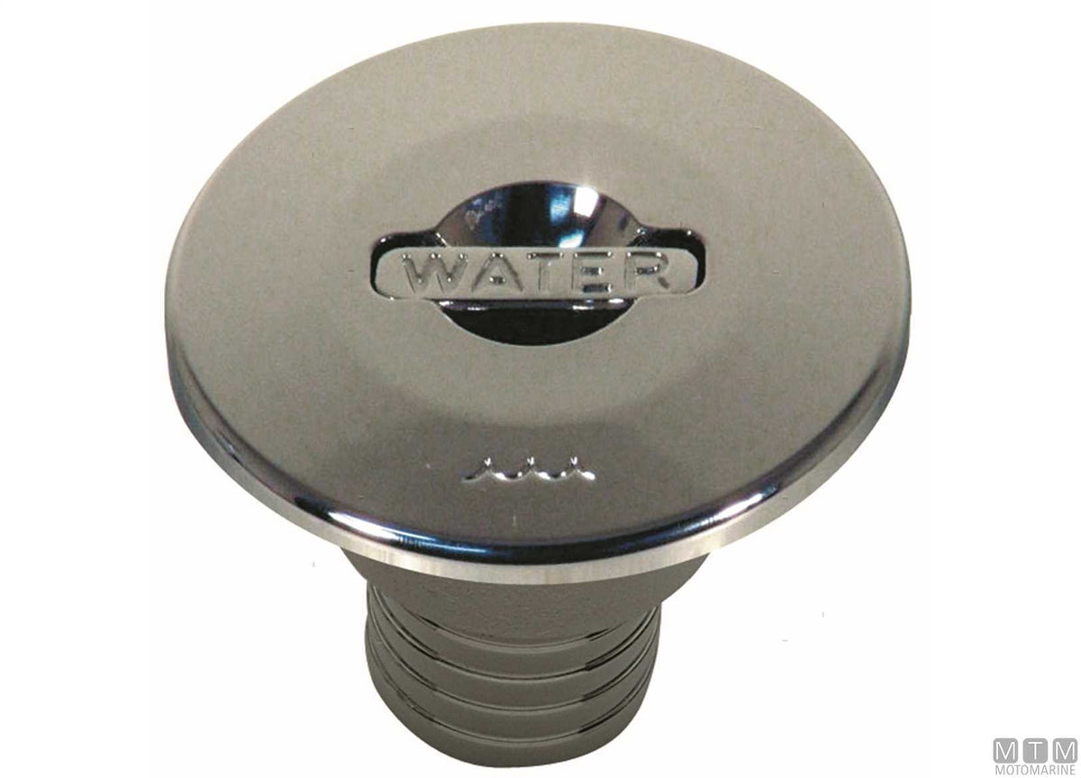 Lift-up fuel deck fill Ø50 mm stainless steel - original photo Motomarine Srl