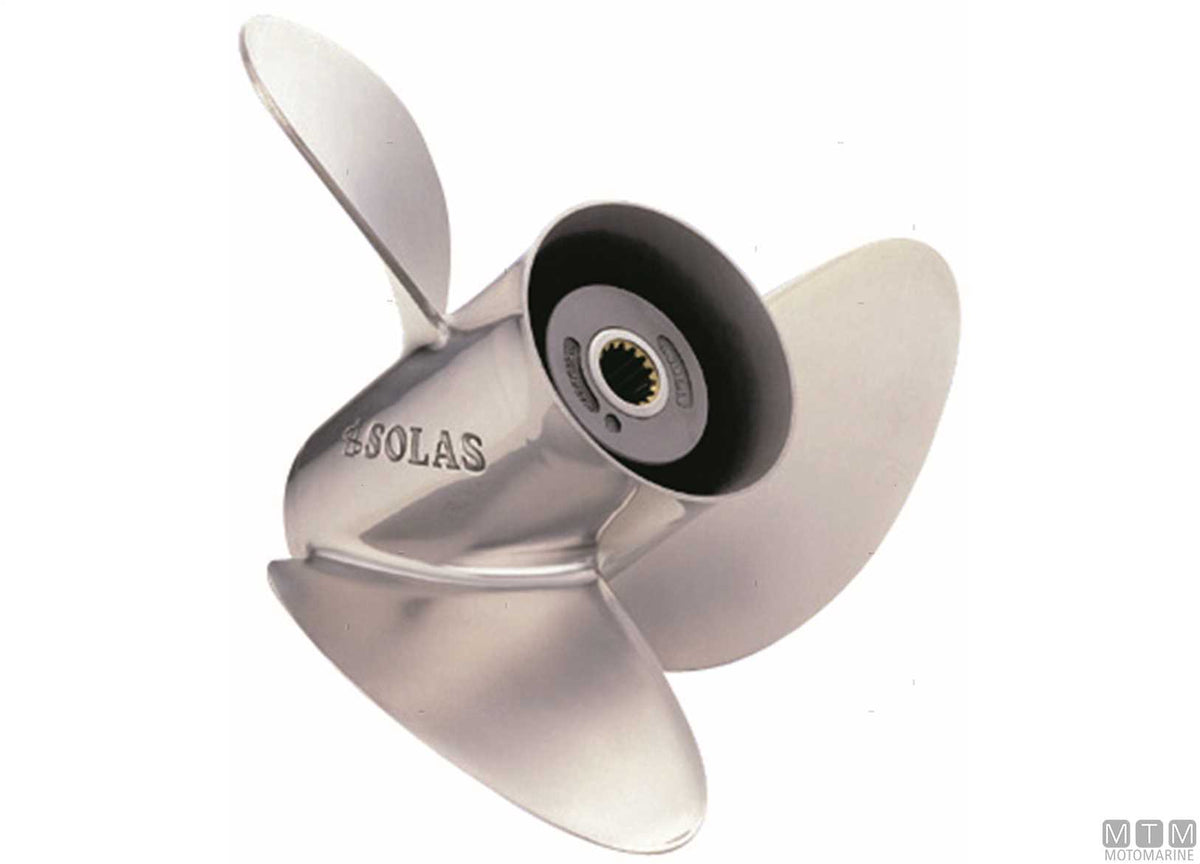 Solas 3-blade stainless steel propeller 15x21 - original photo Motomarine Srl