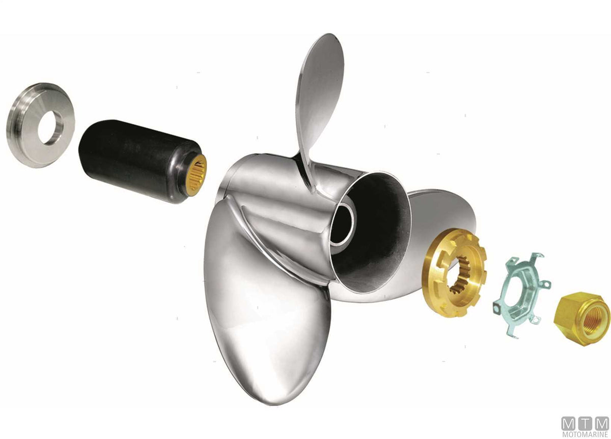 Solas 3-blade stainless steel propeller 15 1/4x19 - original photo Motomarine Srl
