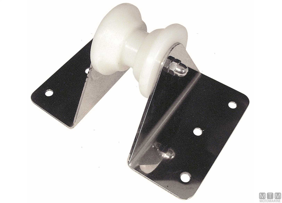 Chain bow roller for bowsprit platform 200x140 mm, stainless steel 316 - original photo Motomarine Srl
