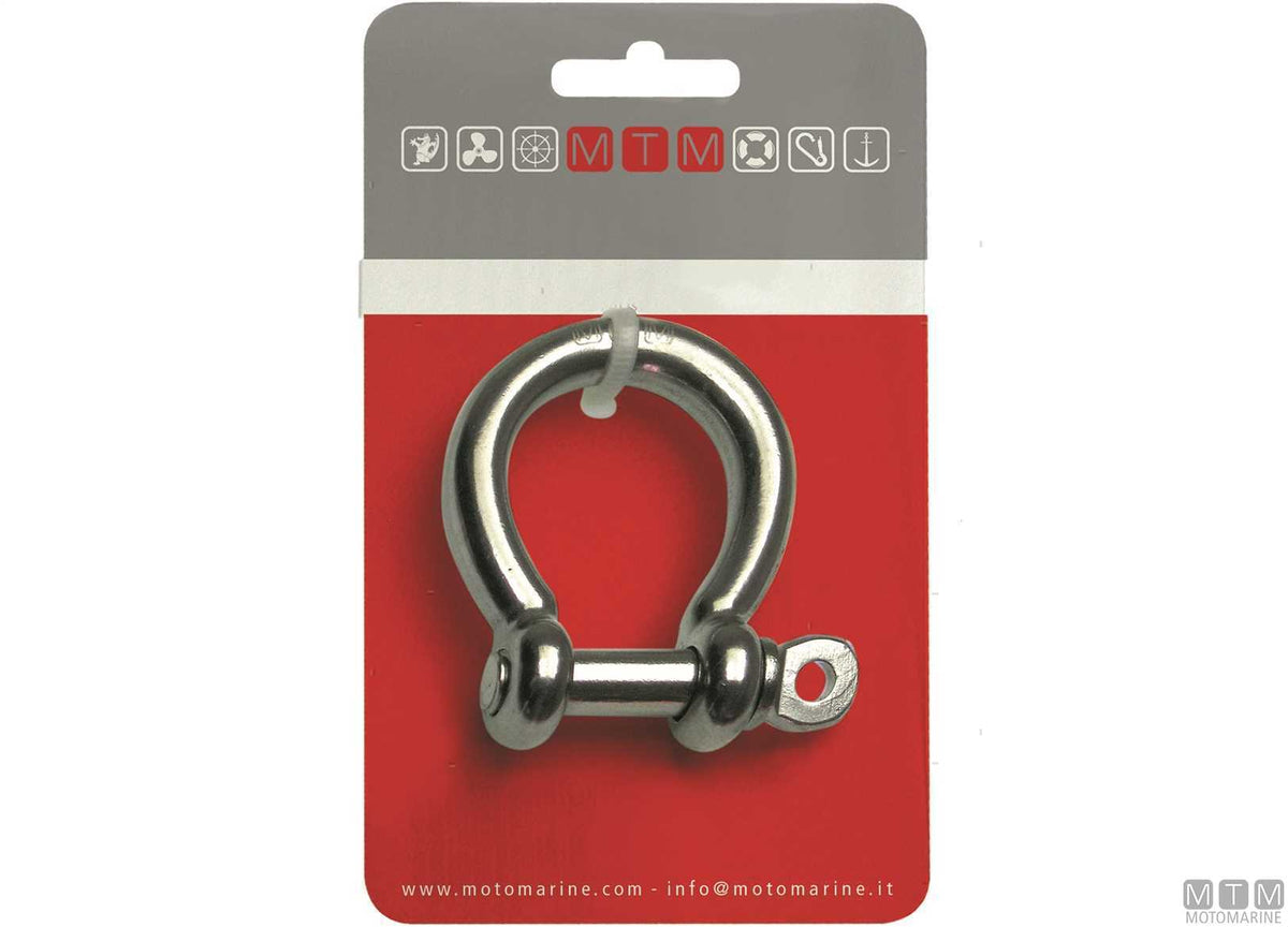 Omega shackle Ø8 mm stainless steel 316 M-CARD - original photo Motomarine Srl