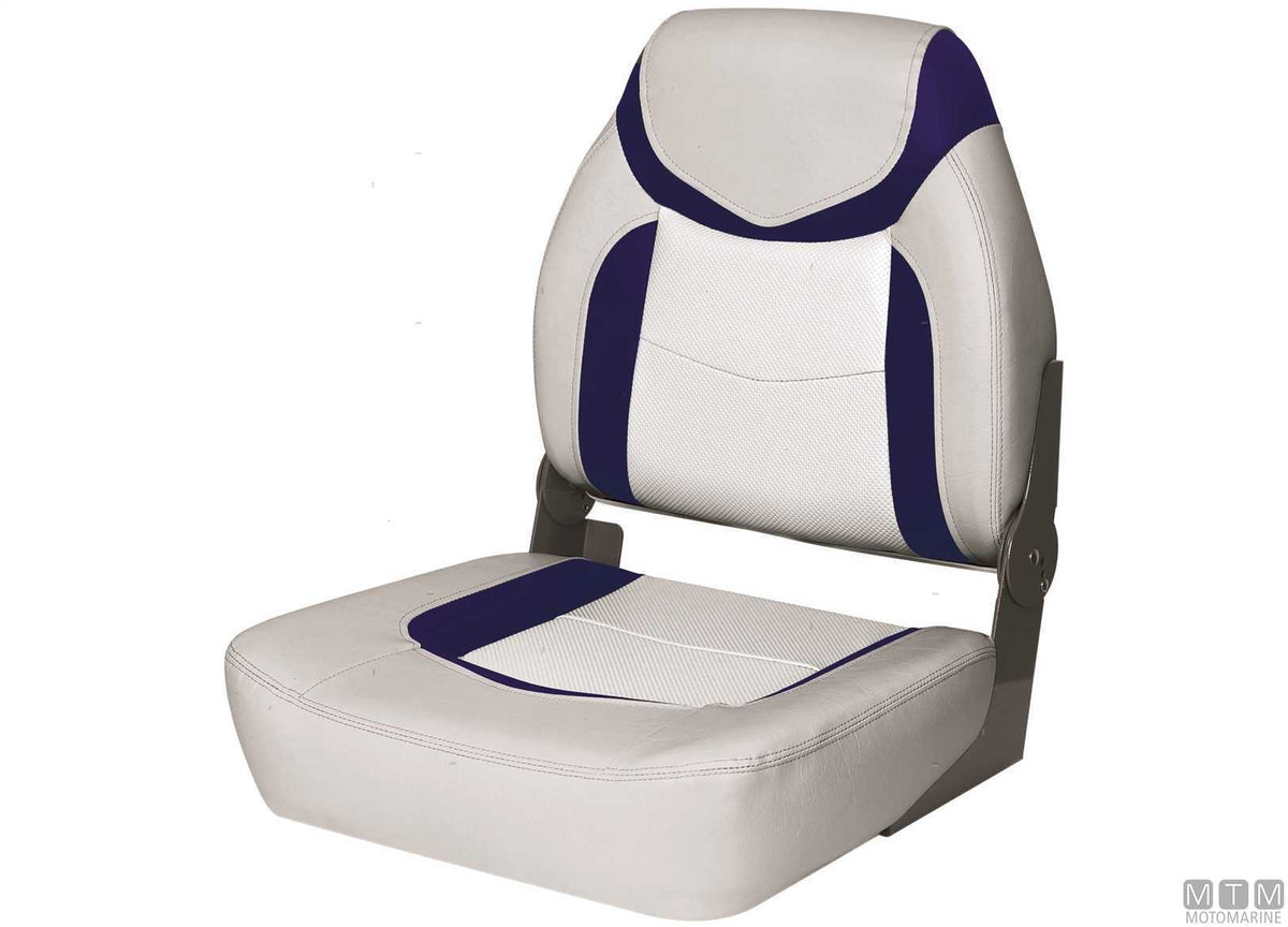 Premium Fish folding seat grey/dark grey - original photo Motomarine Srl