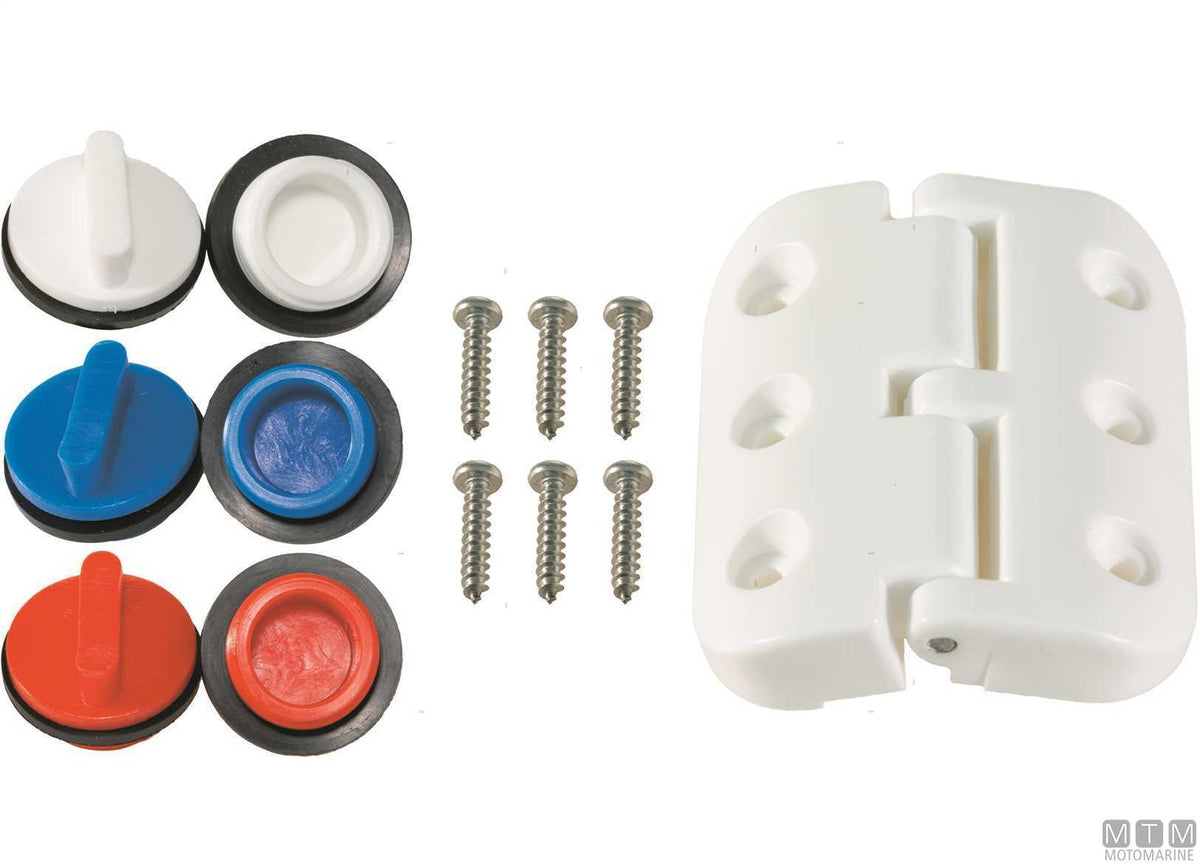 Blue drain plug for Icey-Tek iceboxes, 2 pcs - original photo Motomarine Srl