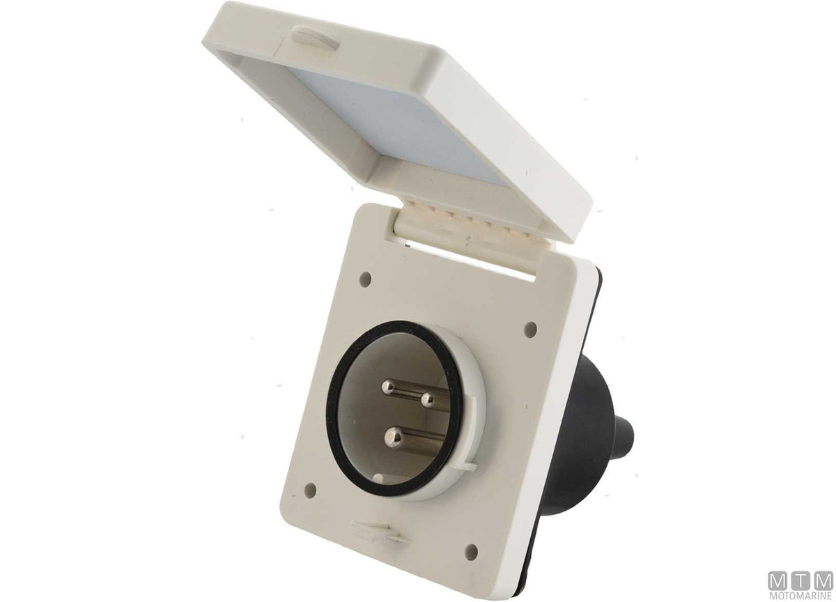 CE wall plug IP56 16A - original photo Motomarine Srl