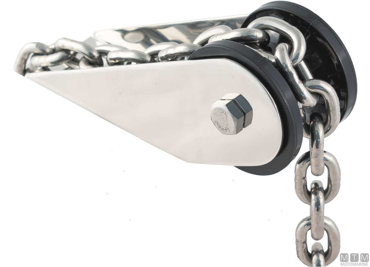 Fixed chain fairlead Compact, 160 mm, in AISI 316 stainless steel - original photo Motomarine Srl