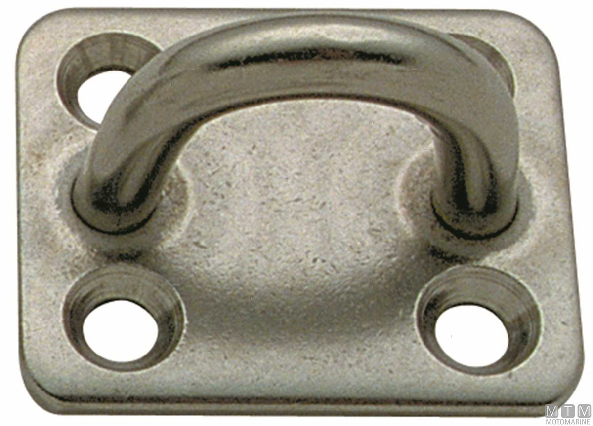 Staple plate 4 holes Ø5 mm stainless steel 316 - original photo Motomarine Srl