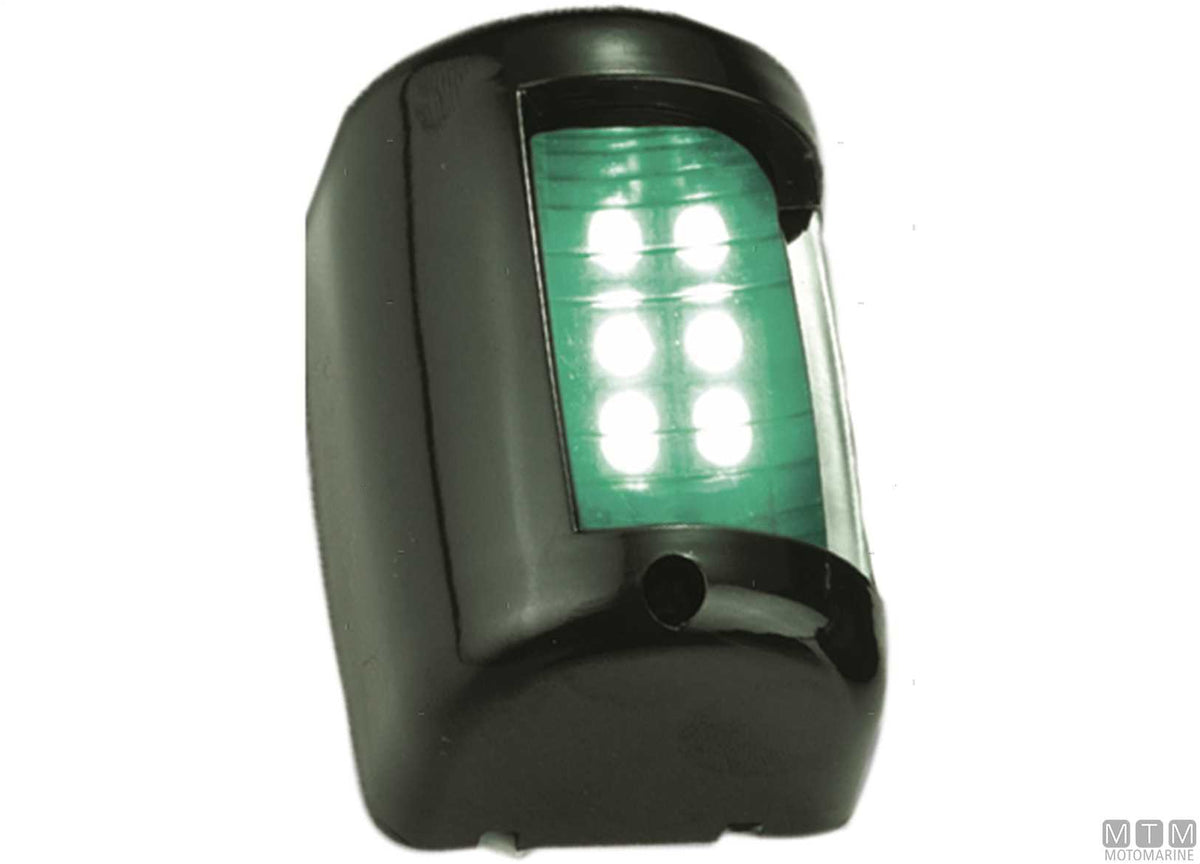 LED combined navigation light, red/green, Mini, black, 43x59 mm - original photo Motomarine Srl