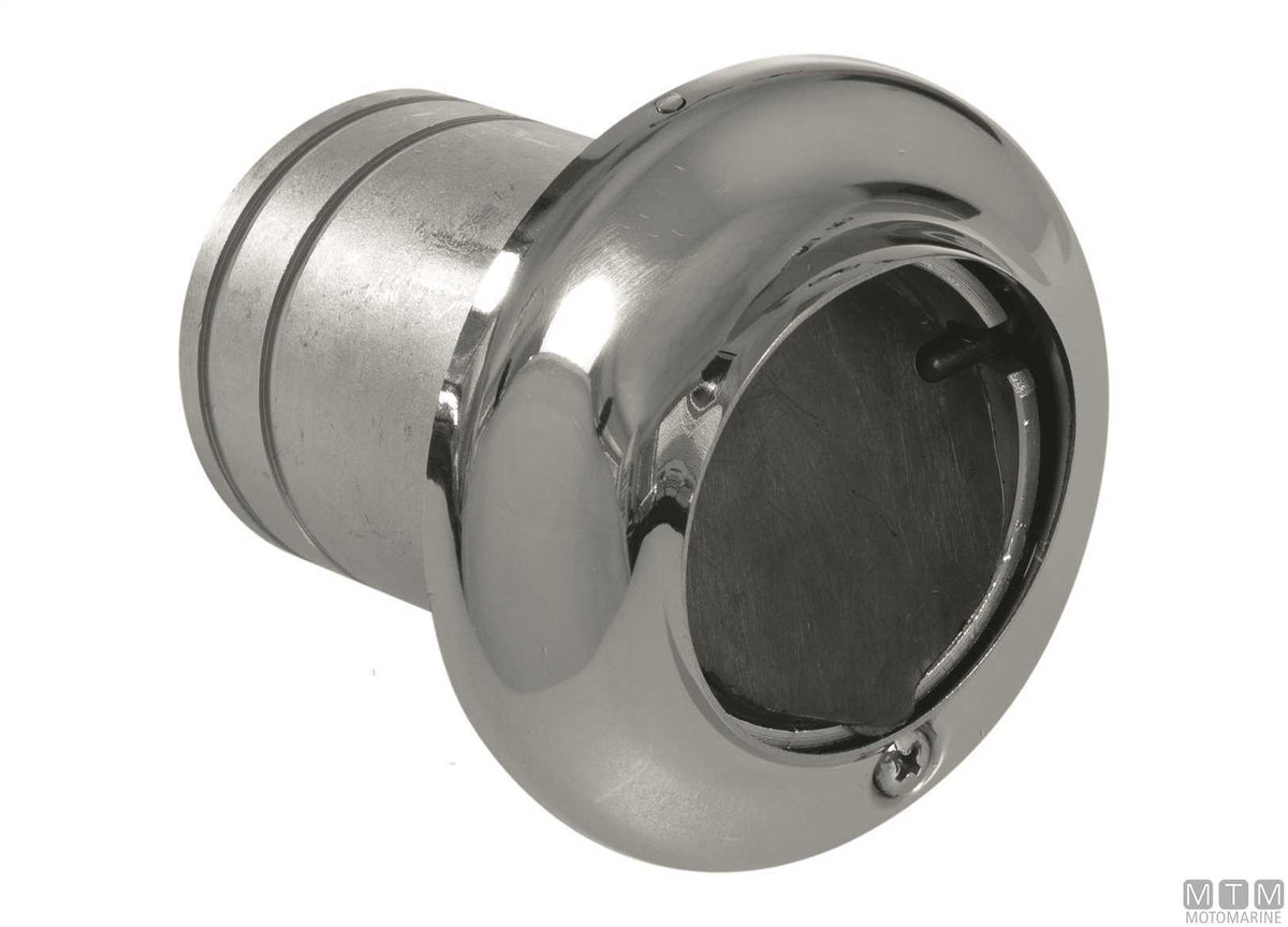 MTM exhaust outlet with flap Ø90 mm stainless steel - original photo Motomarine Srl