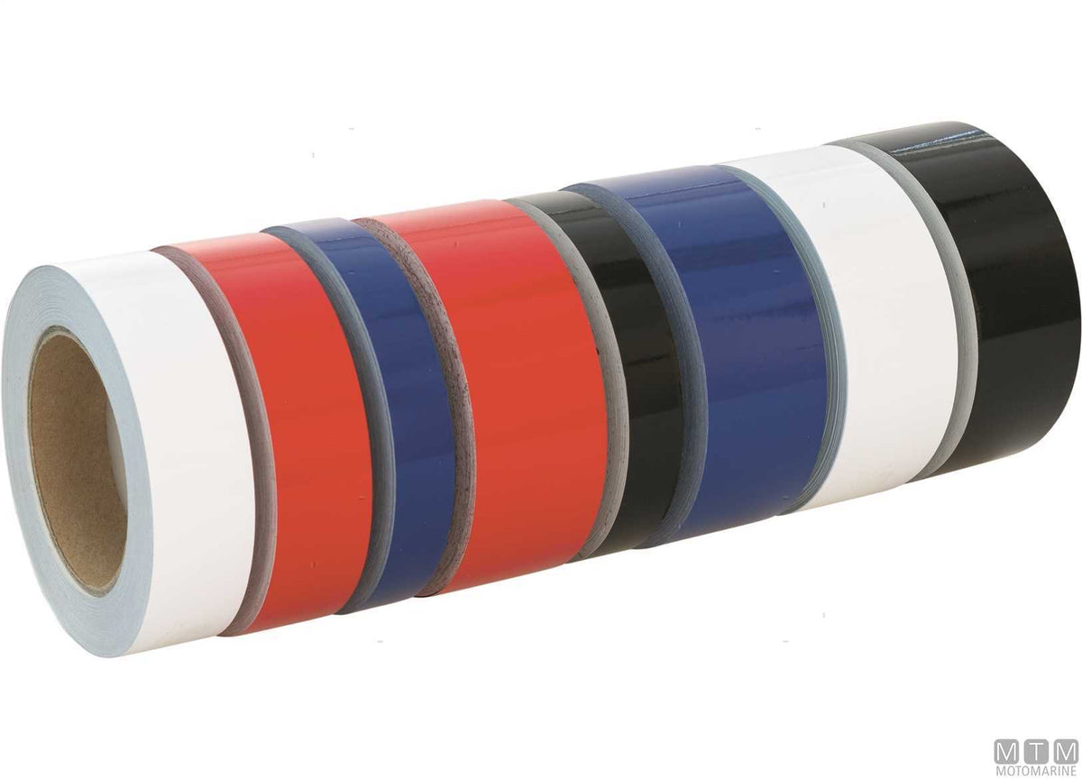 Colorband waterline white H20 mm L25 m - original photo Motomarine Srl