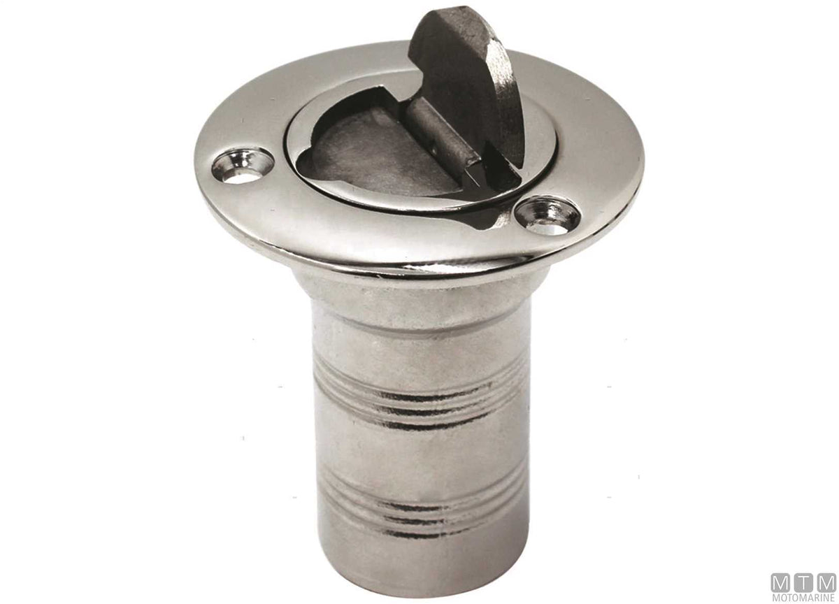 Water deck filler lever opening Ø38 mm stainless steel - original photo Motomarine Srl