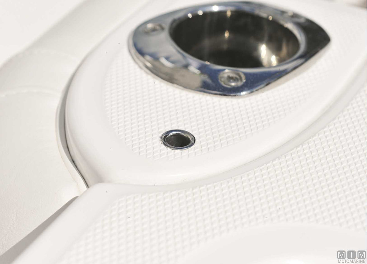 Self-locking drain Ø20 mm stainless/nylon - original photo Motomarine Srl