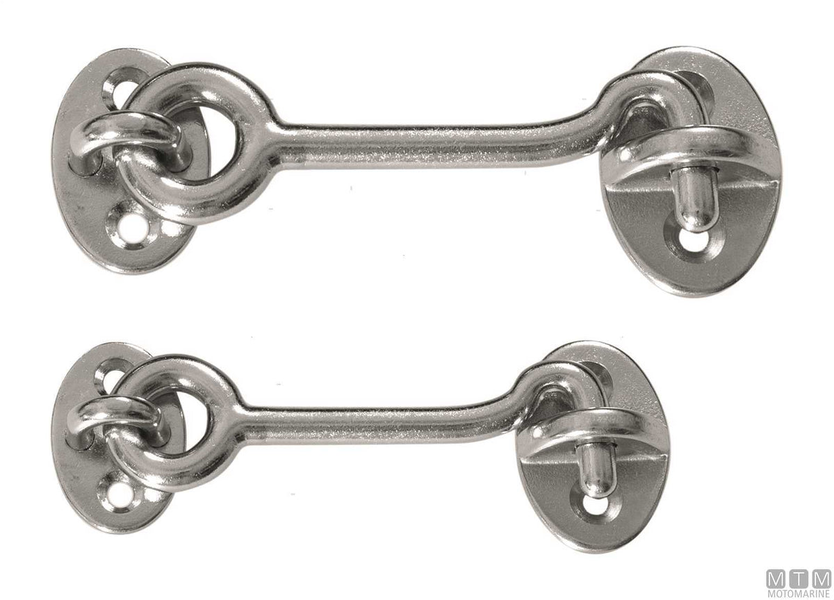 Door stop hook L70 mm stainless steel 316 - original photo Motomarine Srl