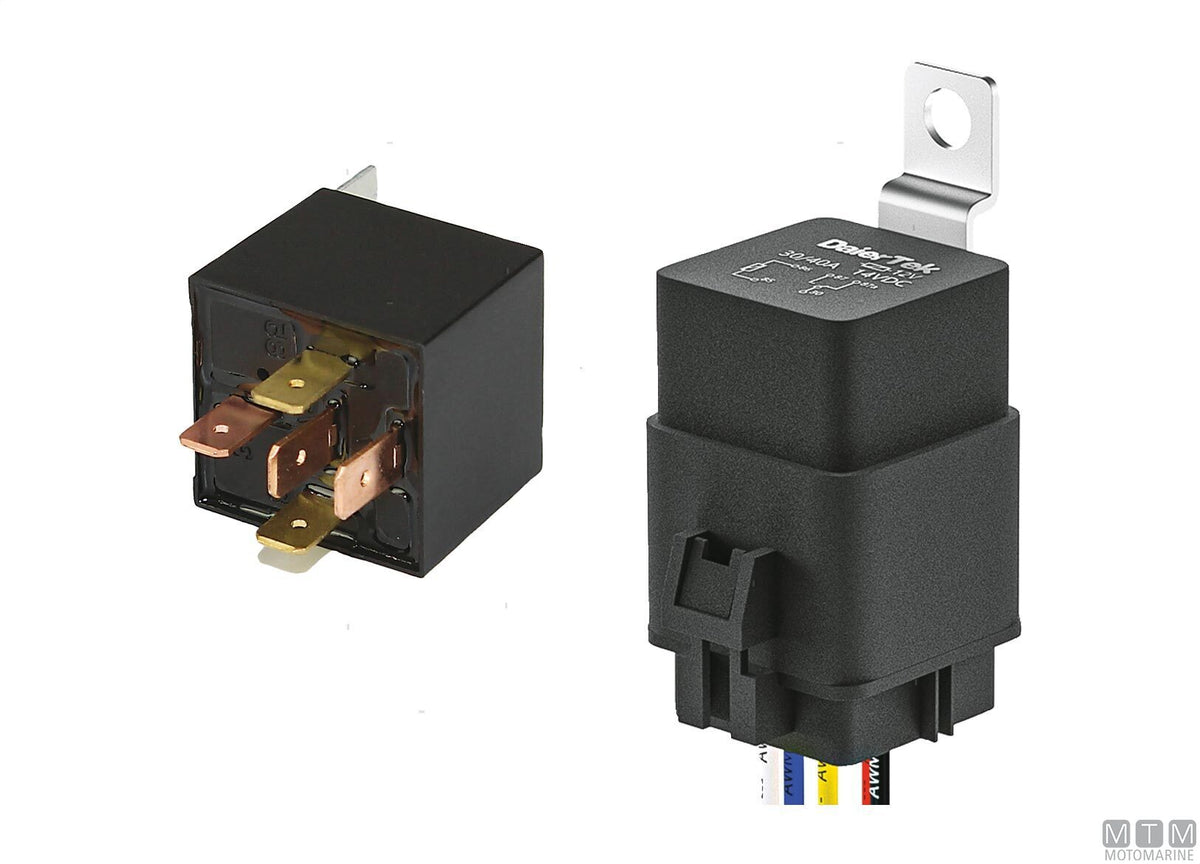SPDT relay switch, 5-pin, 24V-40A - original photo Motomarine Srl