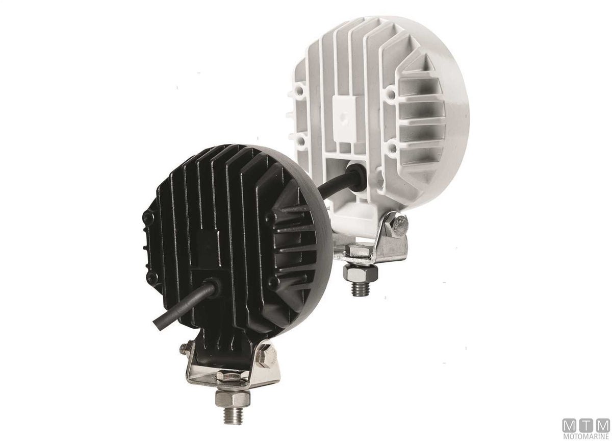 LED deck spotlight black Ø116 mm - original photo Motomarine Srl