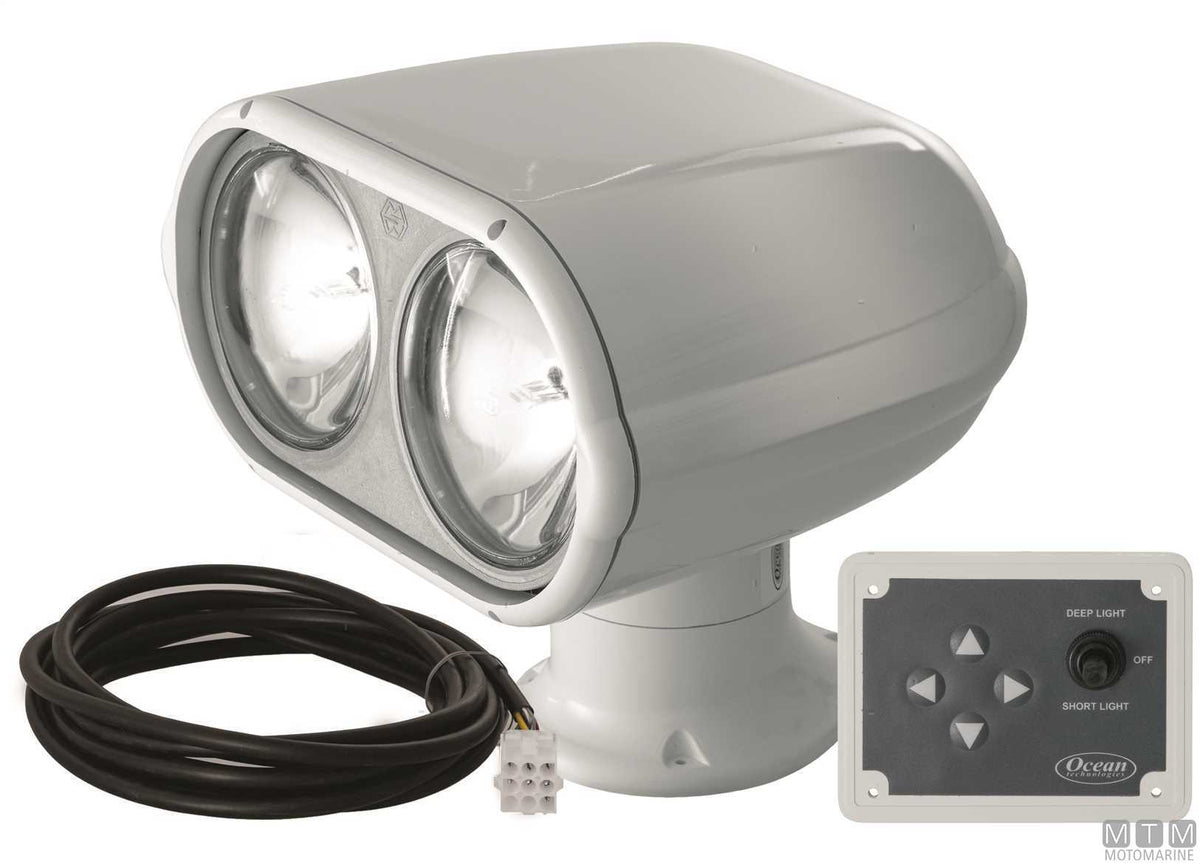 Halogen searchlight Ocean Double Eye 12RC 24V - original photo Motomarine Srl