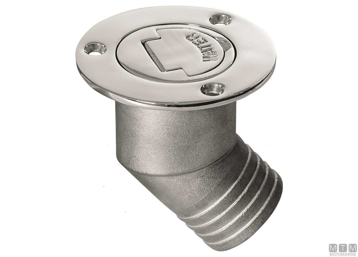 Fuel 45 deck filler lever opening Ø50 mm stainless steel - original photo Motomarine Srl