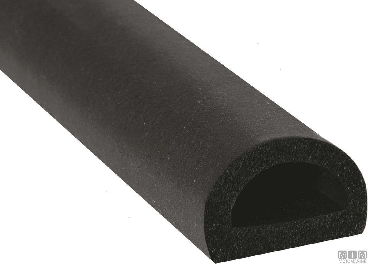 Trim-Lok DD rubber seal black 5 mm 3M adhesive L 15 m - original photo Motomarine Srl