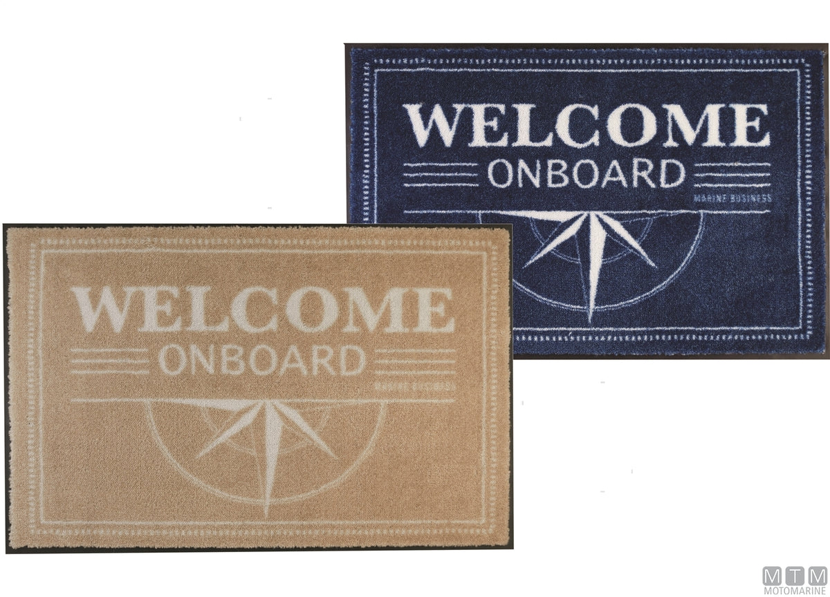 Rug MB Welcome blue 70x50 cm - original photo Motomarine Srl
