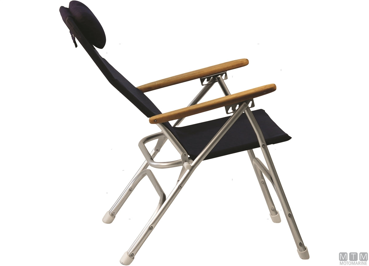 Marathon R120W white aluminium boat seat - original photo Motomarine Srl