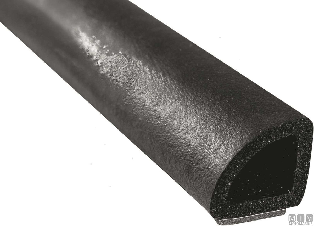 Trim-Lok Delta rubber black gasket 3M adhesive L15 m - original photo Motomarine Srl