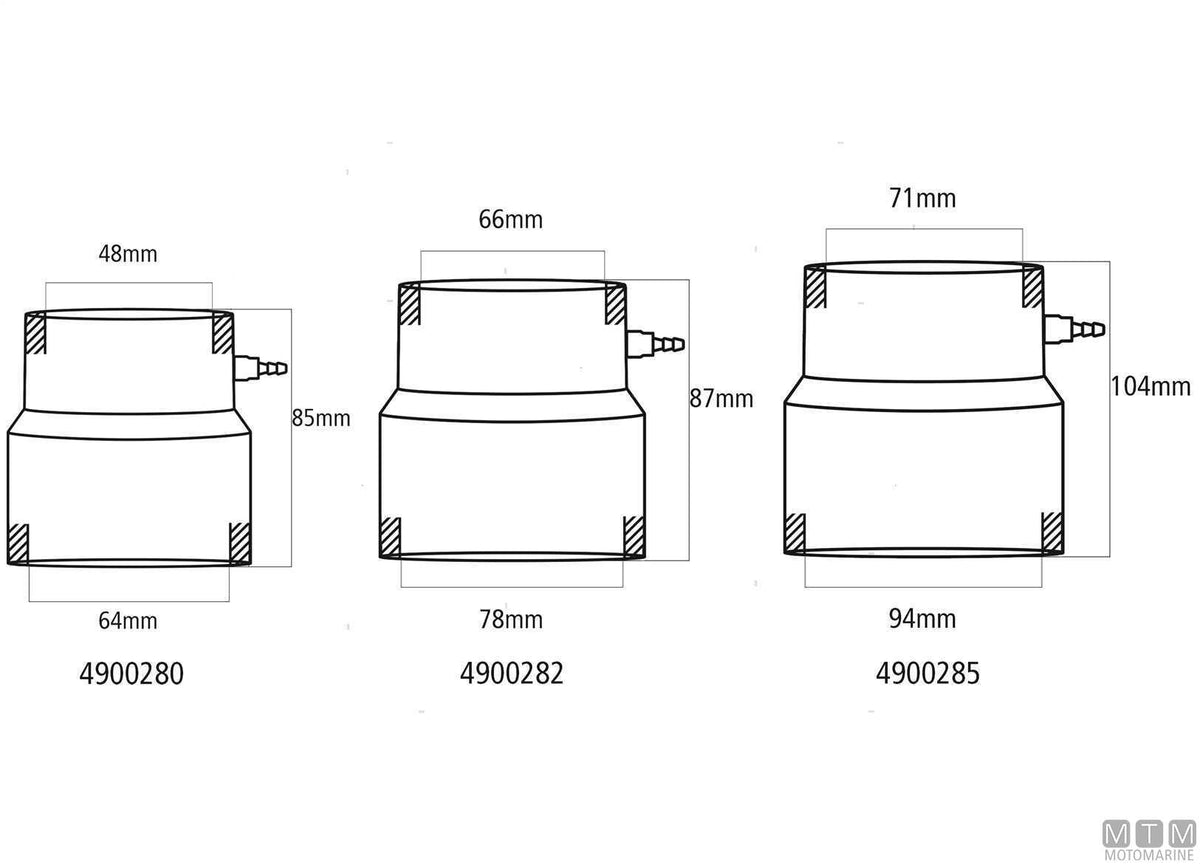 Replacement sleeve for packing gland head Ø45/50 mm - original photo Motomarine Srl