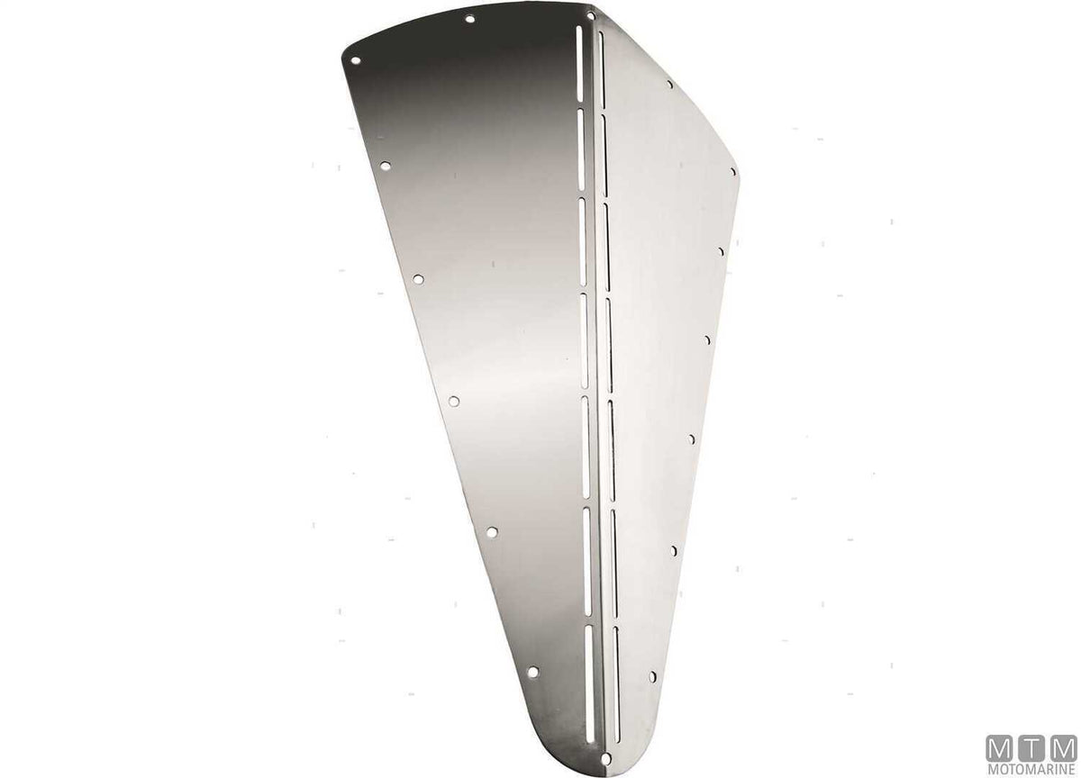 Shapeable bow fender with eyebolt slot, stainless steel - original photo Motomarine Srl