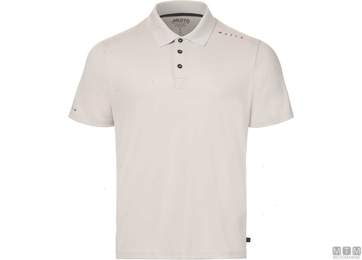 Musto Crew Sunblock Polo 813 platinum L - original photo Motomarine Srl
