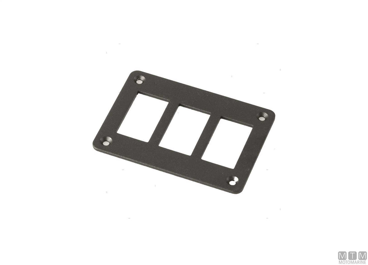 Aluminium frame, 6 positions, for rocker switches - original photo Motomarine Srl