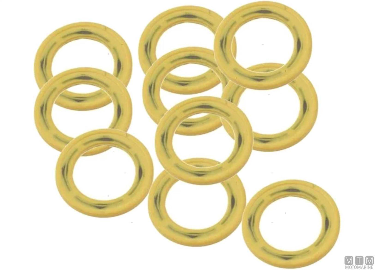 Pack of 10 pcs oil drain plug gasket MTM ref. Mercury/Mercruiser 12-191833 - original photo Motomarine Srl