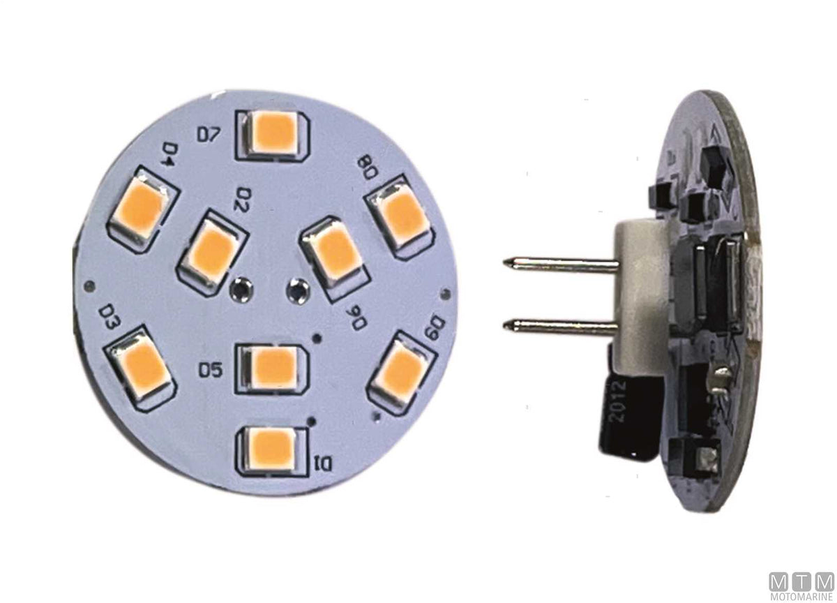 LED bulb G4 10-30V Ø28 mm side pin - original photo Motomarine Srl