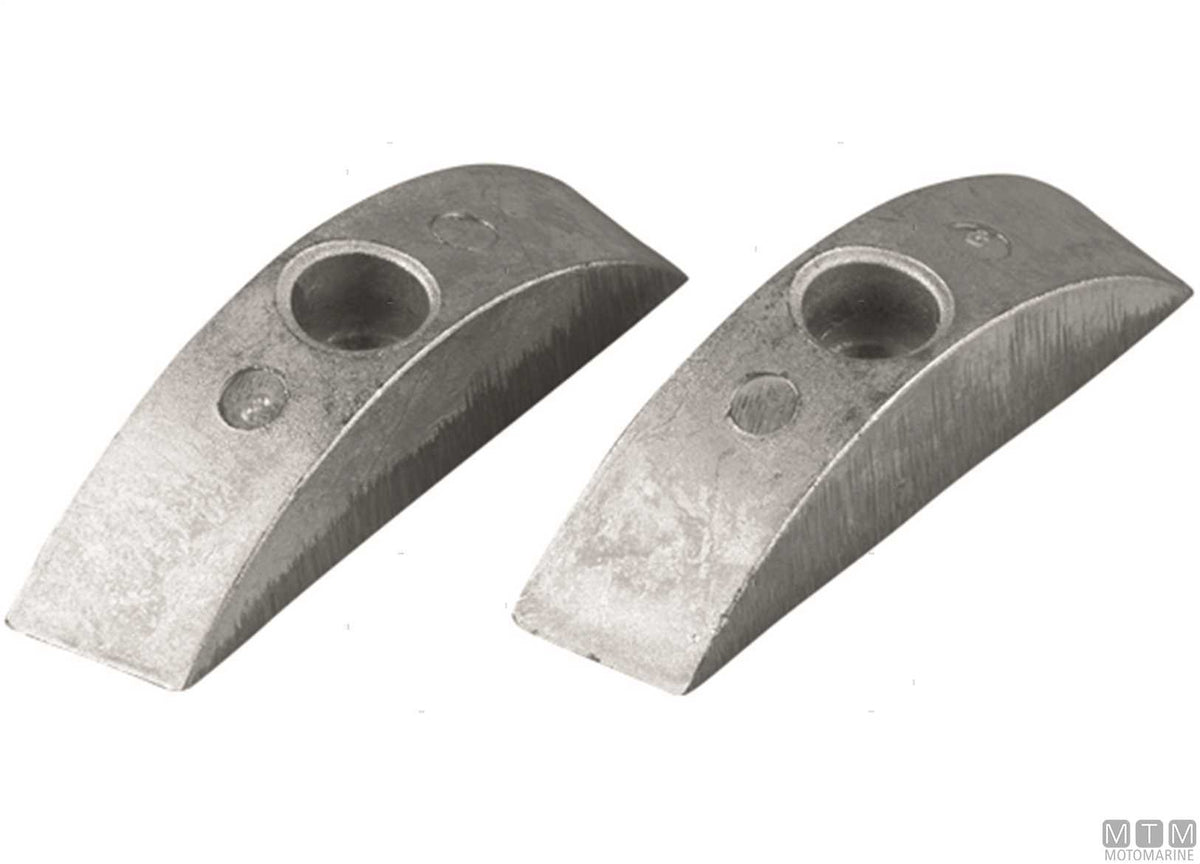 Double plate anode for Volvo 110-120, zinc - original photo Motomarine Srl