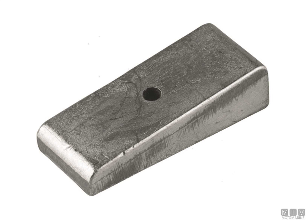 Small plate anode for Mercury Optimax leg, zinc - original photo Motomarine Srl