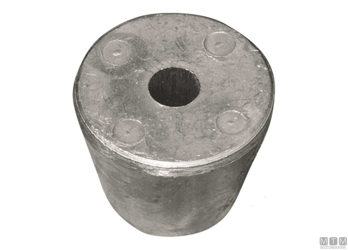 Ogive anode for Sleipner SP30/40 bow thruster in aluminium - original photo Motomarine Srl