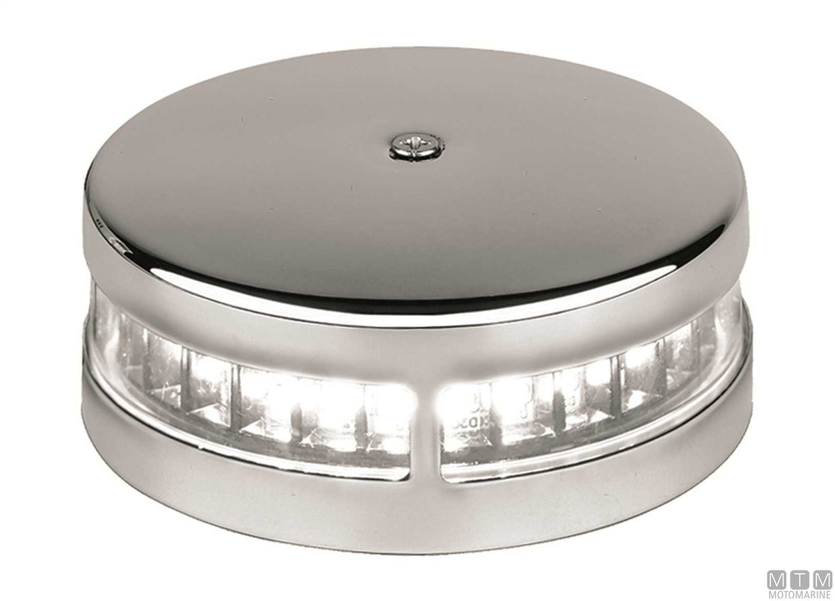 Combined red/green UFO LED bow navigation light in stainless steel - original photo Motomarine Srl