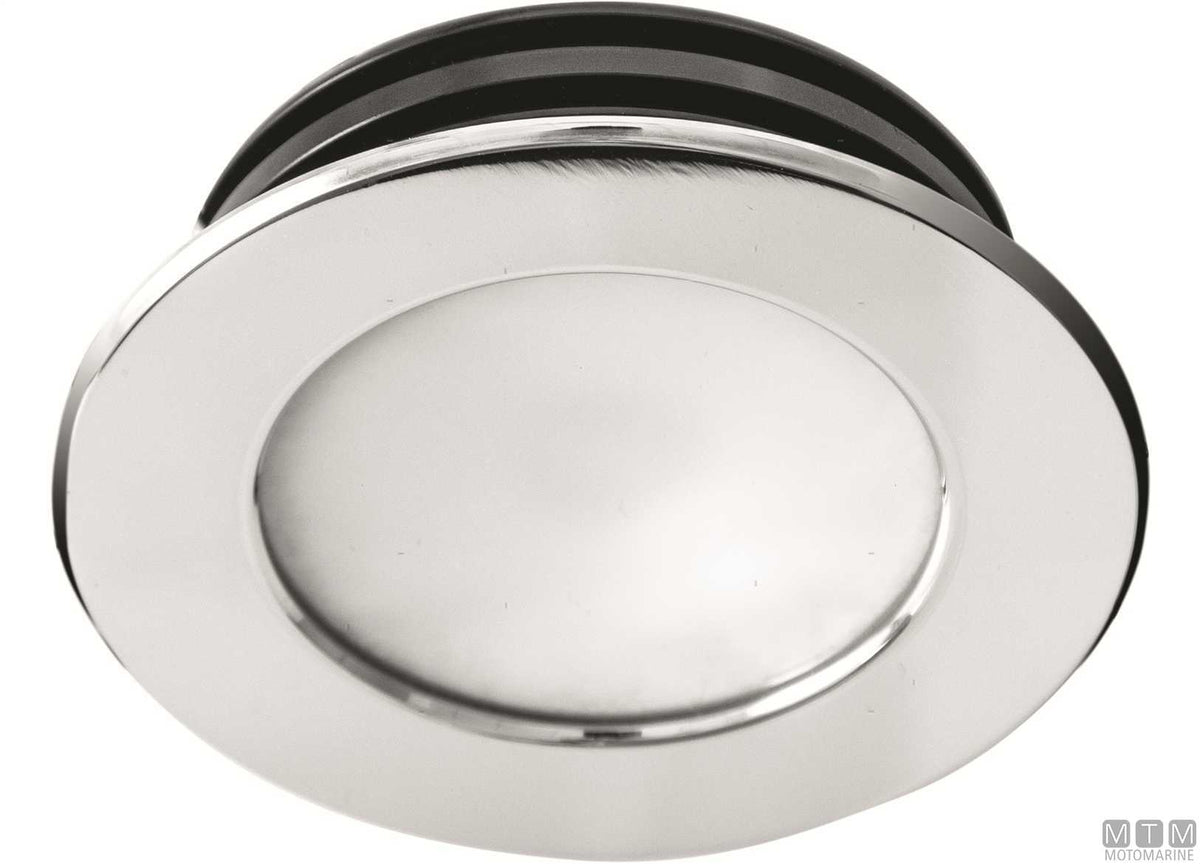 Natural light LED spotlight Astel Intensa satin stainless steel Ø79 mm - original photo Motomarine Srl
